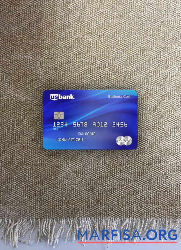 Blank USA U.S. Bank Mastercard card template photolook front